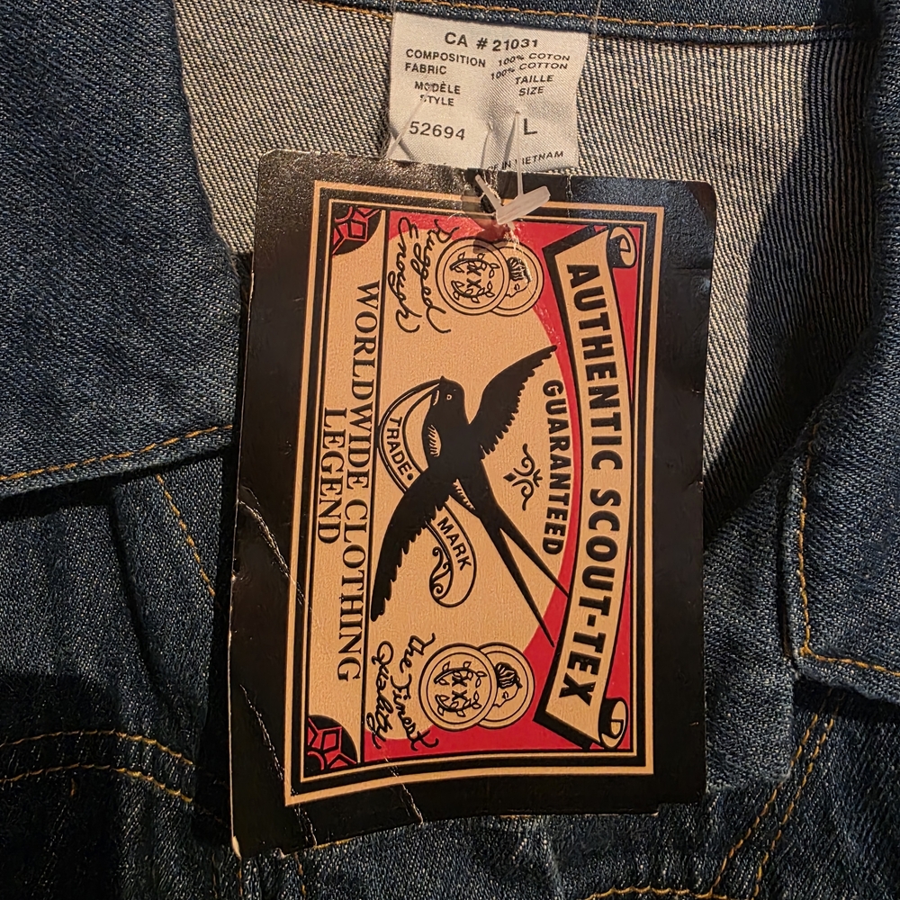 NWT Vintage Scout Tec Classic Blue Denim Jean Jacket - Picture 4 of 7